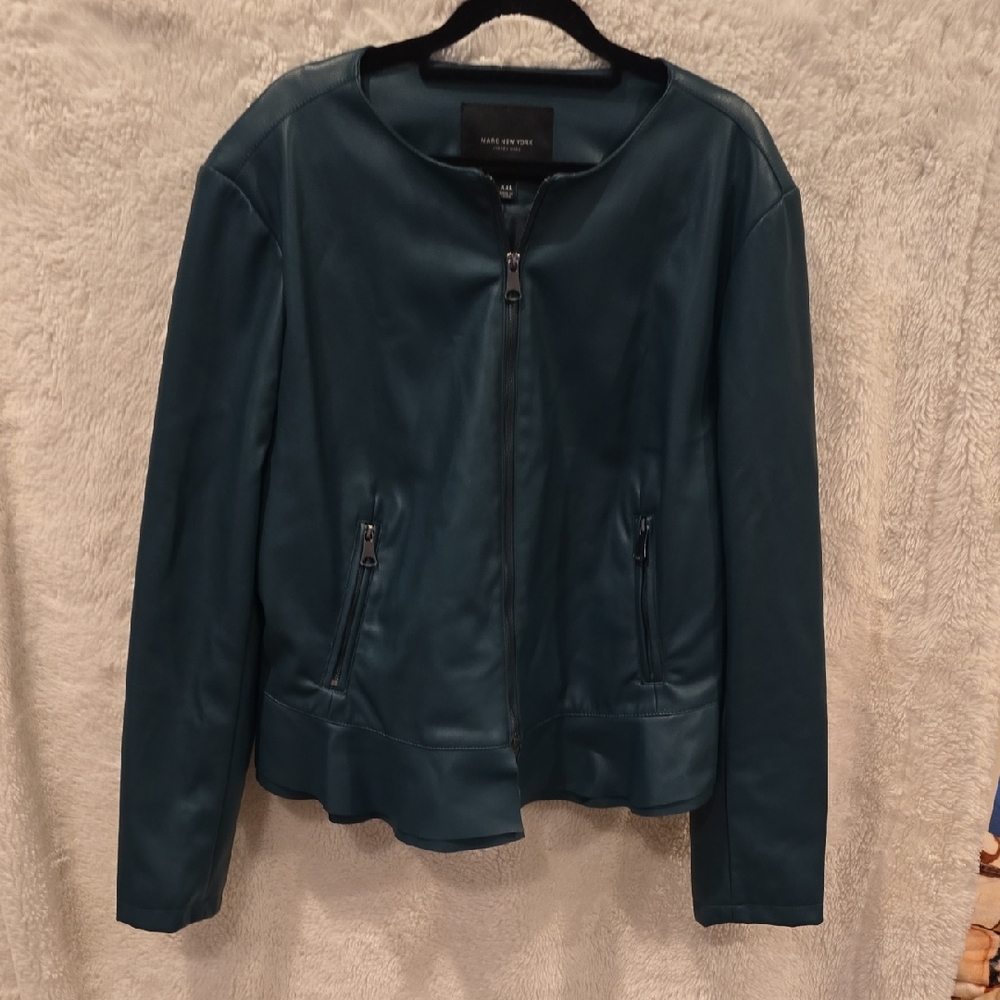 Marc Jacobs Blue Leather Jacket
